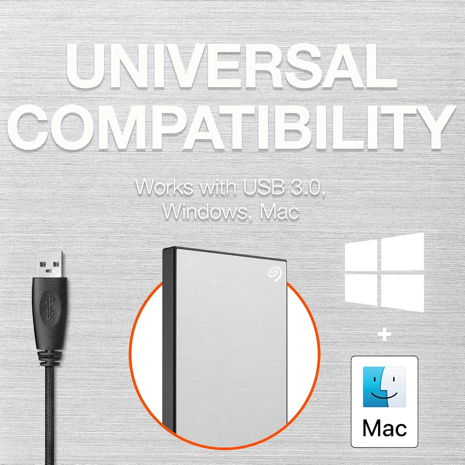 Seagate External USB Hard Disk One Touch 1TB 2.5 Inch (Silver) view 4